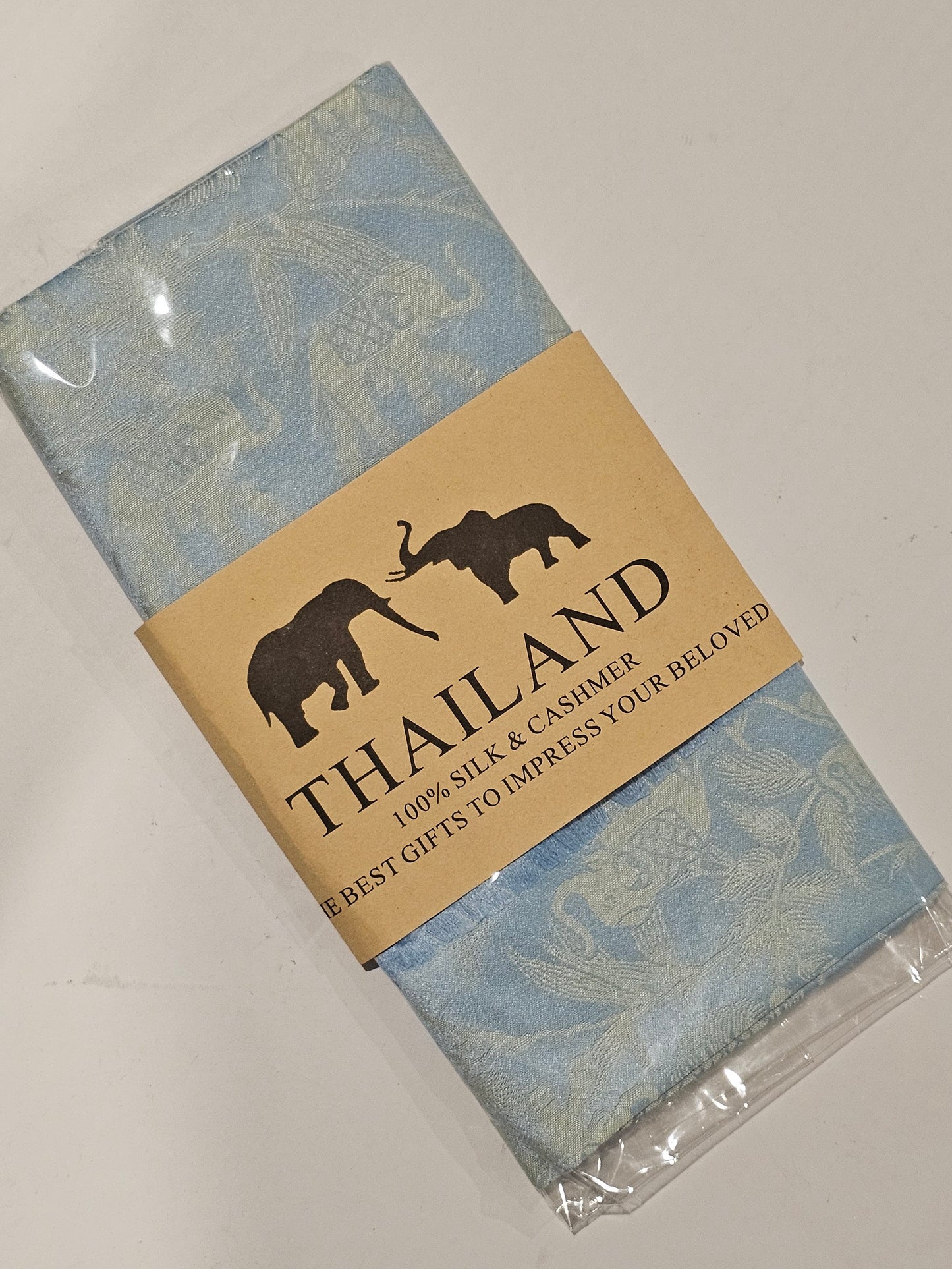Thai Silk Scarf - Metallic Blue