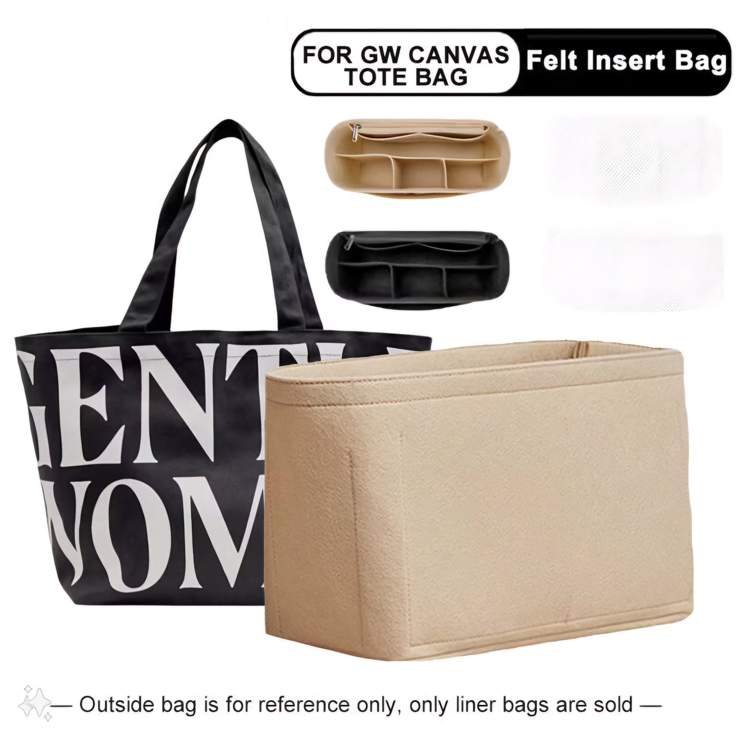 Felt Insert Bag Organiser