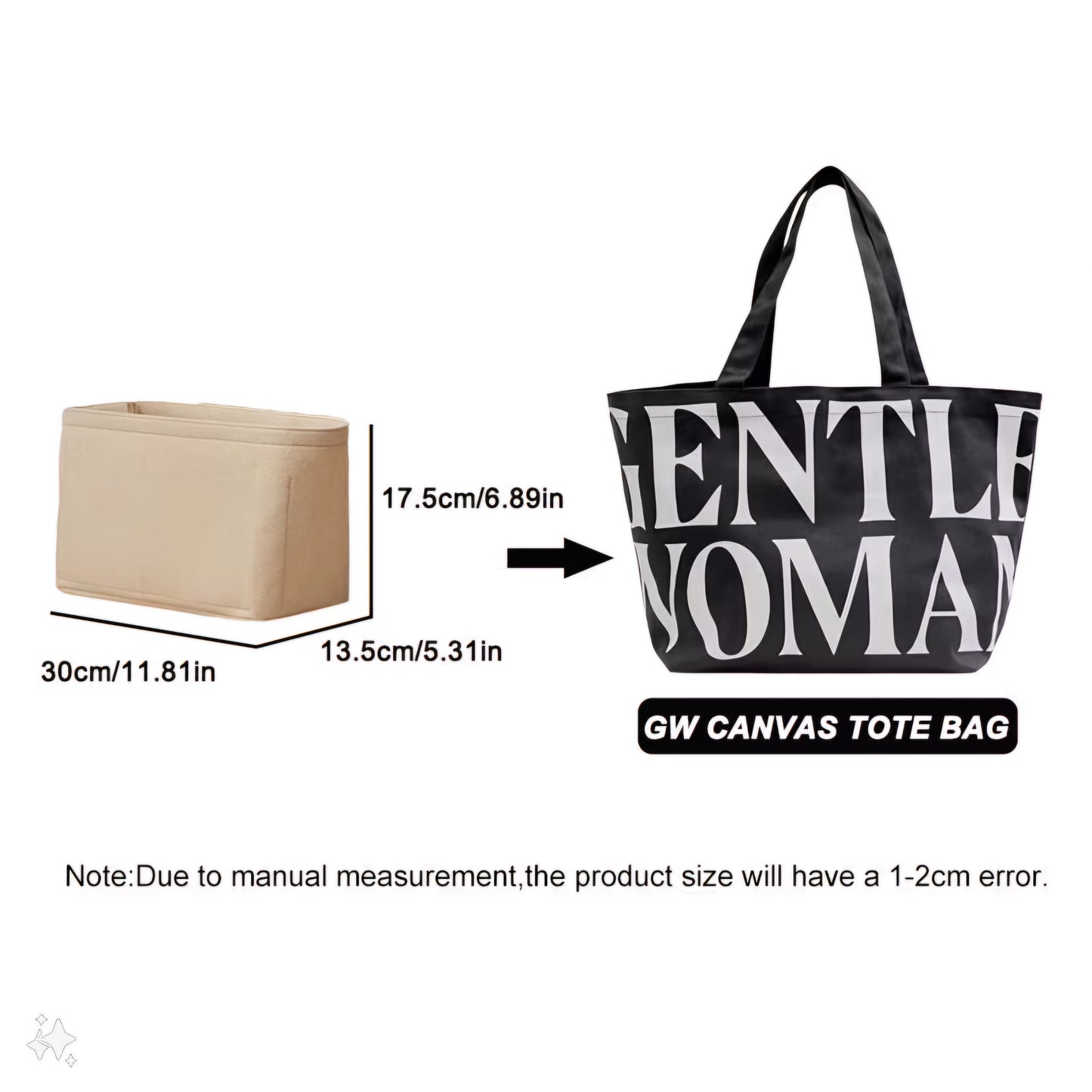 Felt Insert Bag Organiser