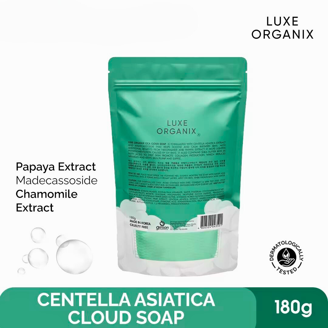 Luxe Organix Niacinamide + Centella Asiatica Cloud Soap 180g