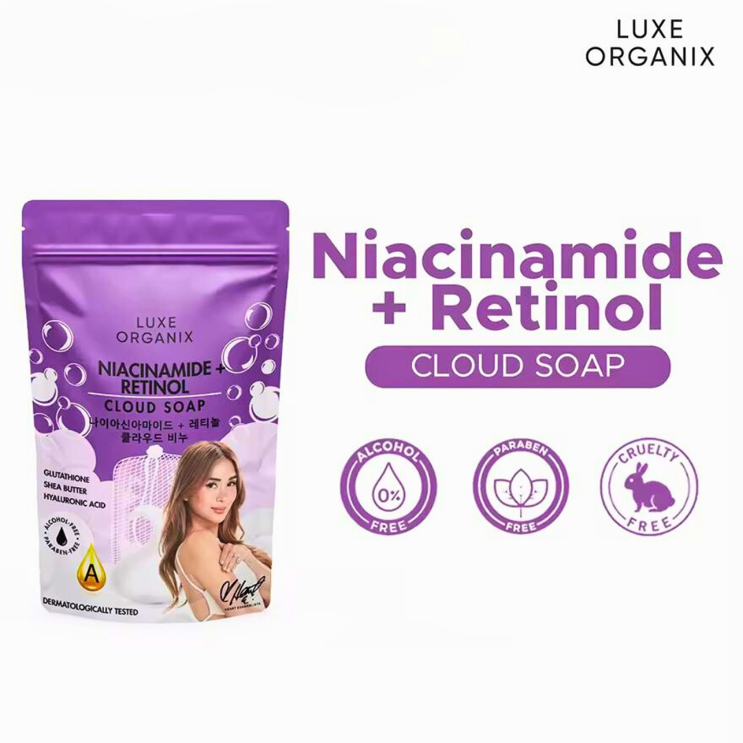 Luxe Organix Niacinamide + Retinol Cloud Soap 180g