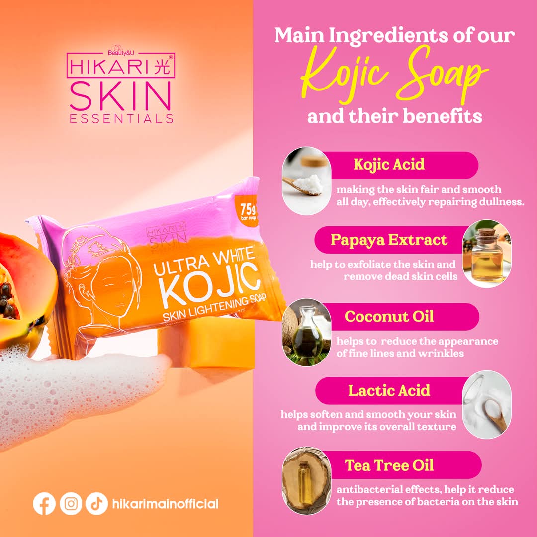 Hikari Skin Ultra White Kojic Skin Lightening Soap 75g