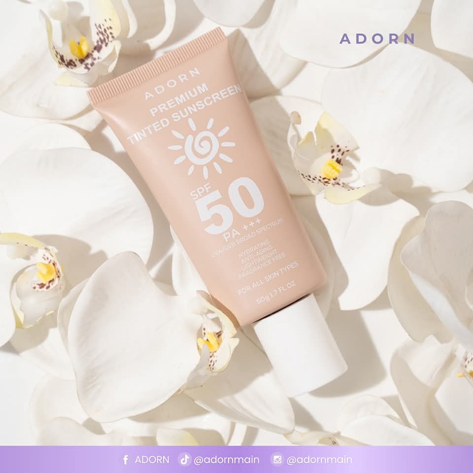 Adorn Premium Tinted Sunscreen SPF50 PA+++ 50g