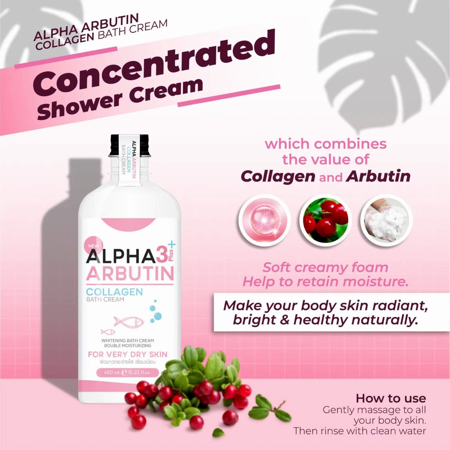 Alpha Arbutin 3 Plus Collagen Bath Cream 350ml