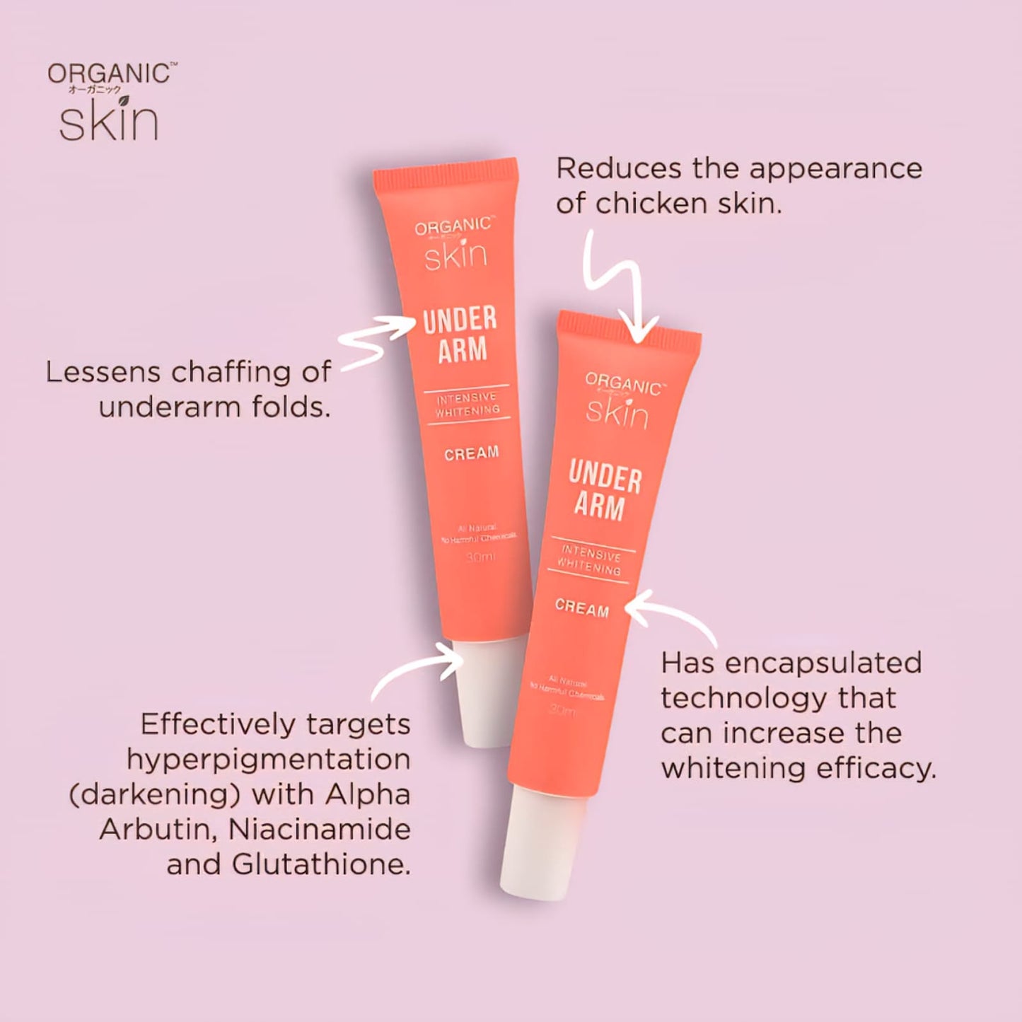 Organic Skin Intensive Underarm Whitening Cream 20ml