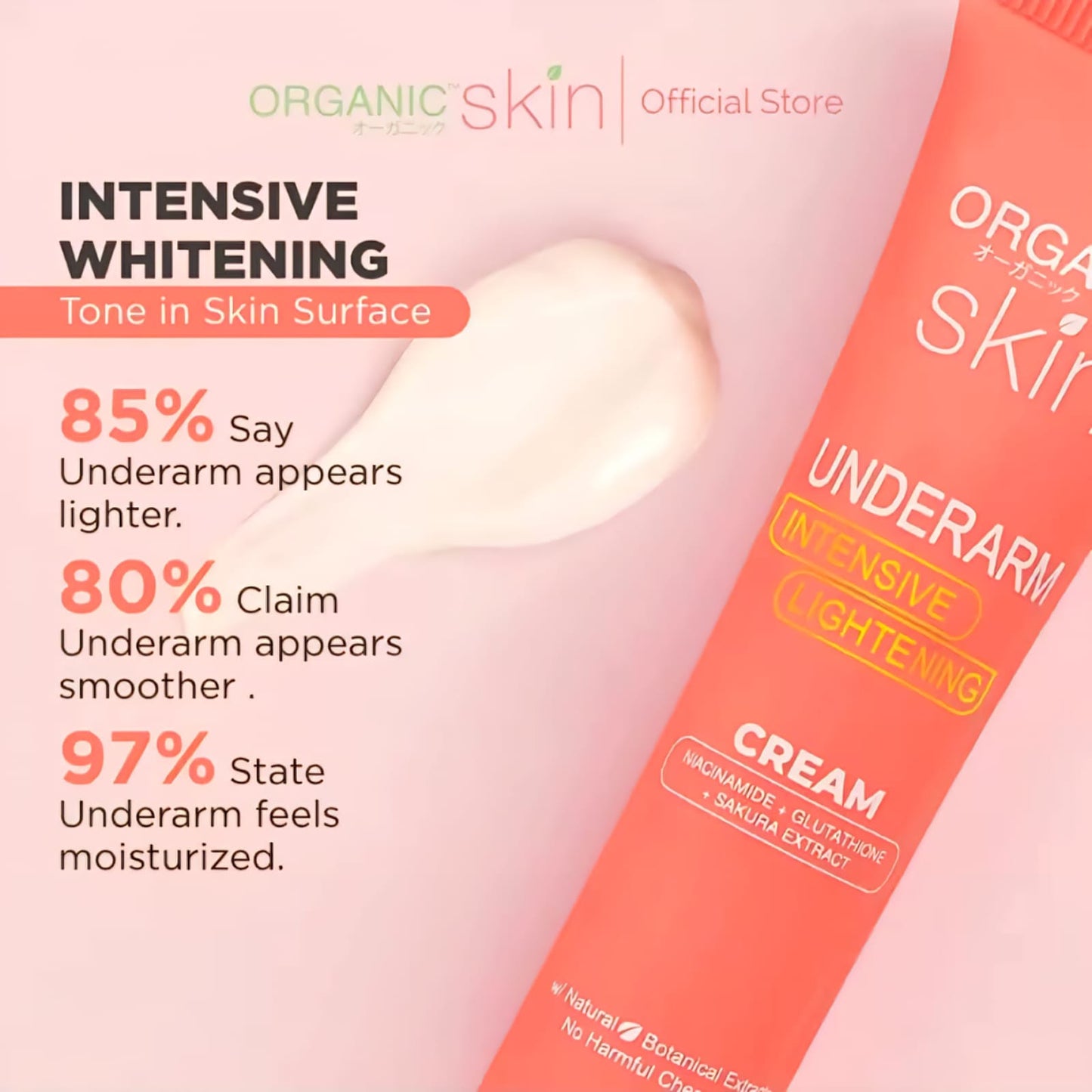 Organic Skin Intensive Underarm Whitening Cream 20ml