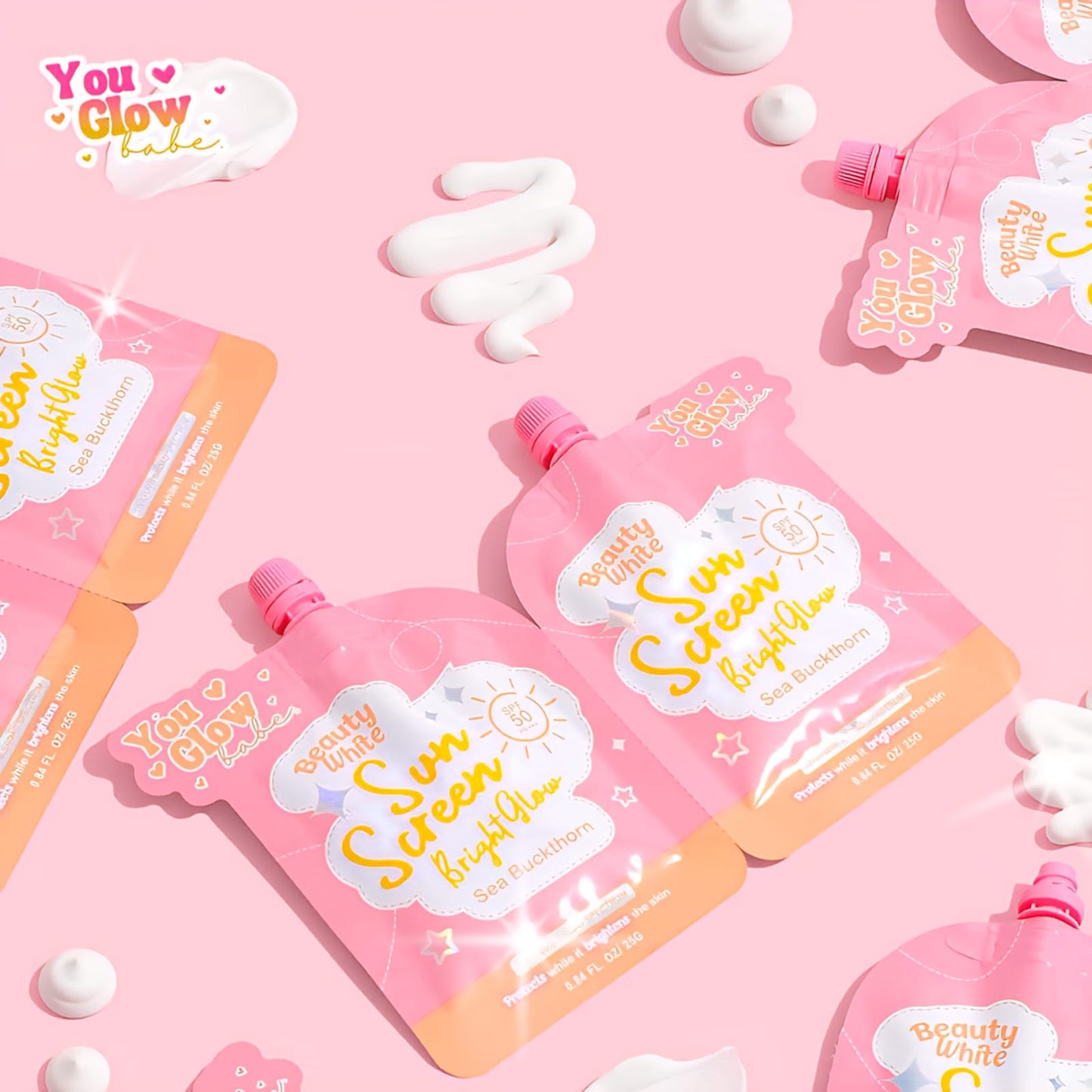 Beauty White Sunscreen Bright Glow SPF50 PA+++ (Choose a Variant)
