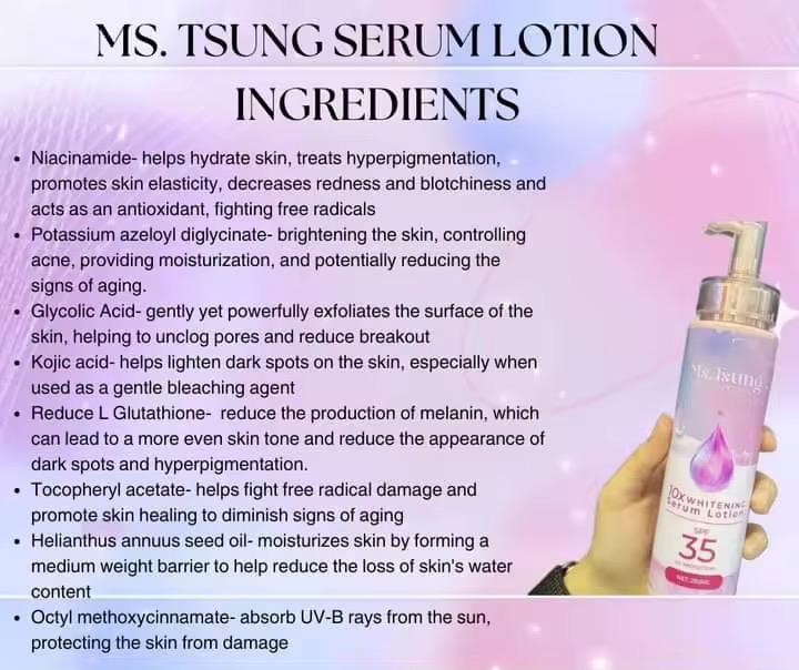 Ms Tsung 10× Whitening Serum Lotion 250ml