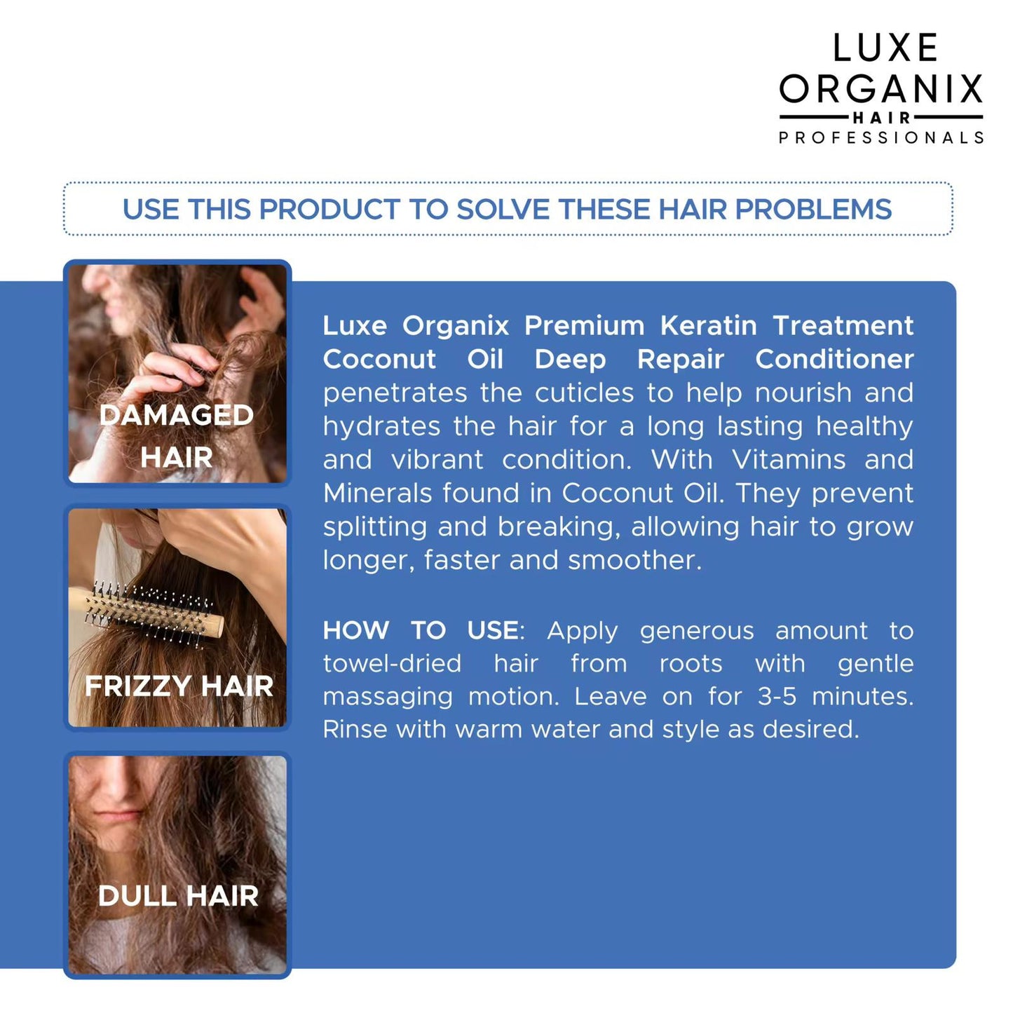 Luxe Organix Premium Keratin Treatment – Coconut Oil 250ml