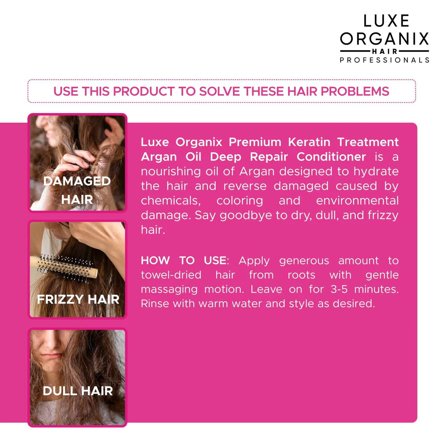 Luxe Organix Premium Keratin Treatment – Argan Oil 250ml