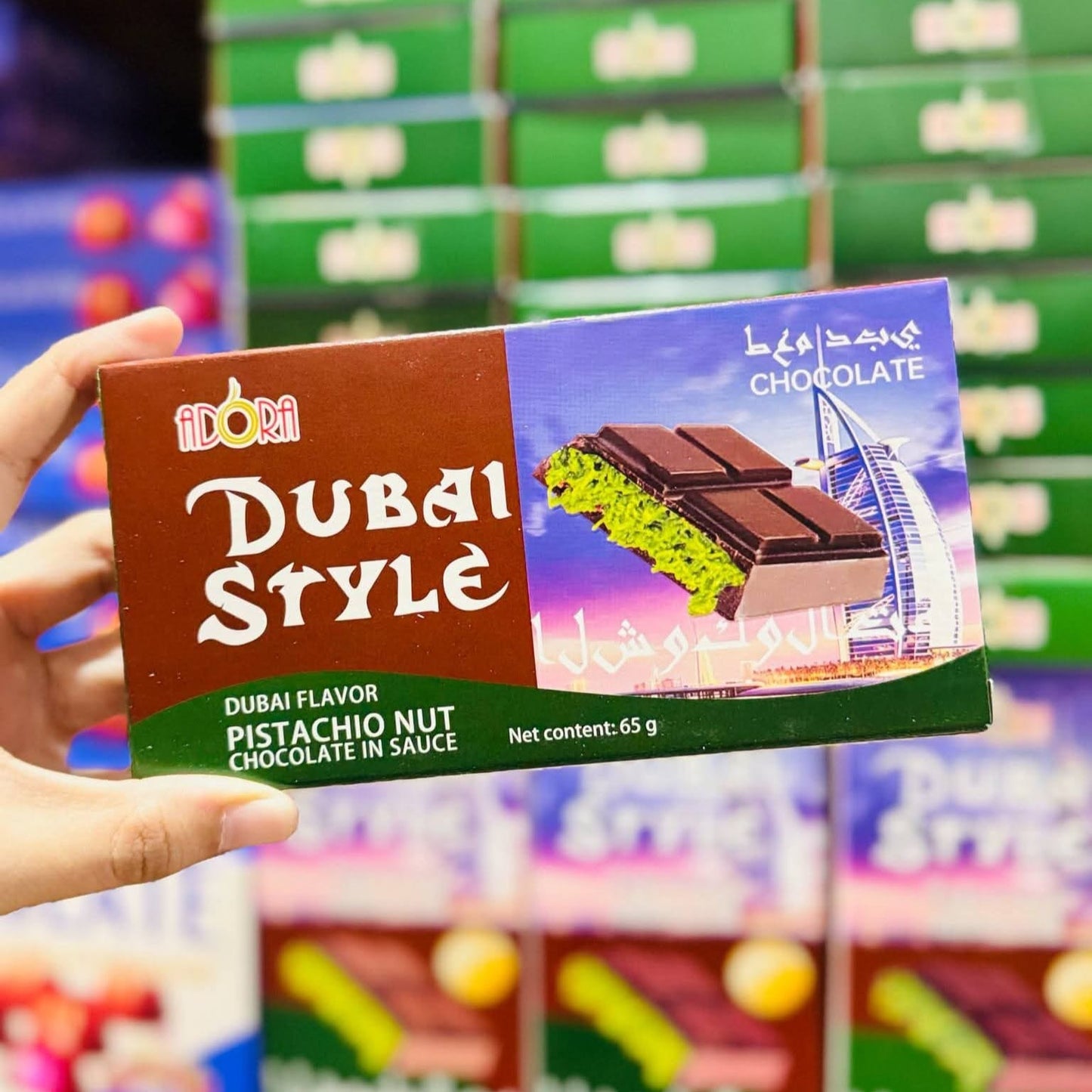 Adora Dubai Style Pistachio Chocolate 65g