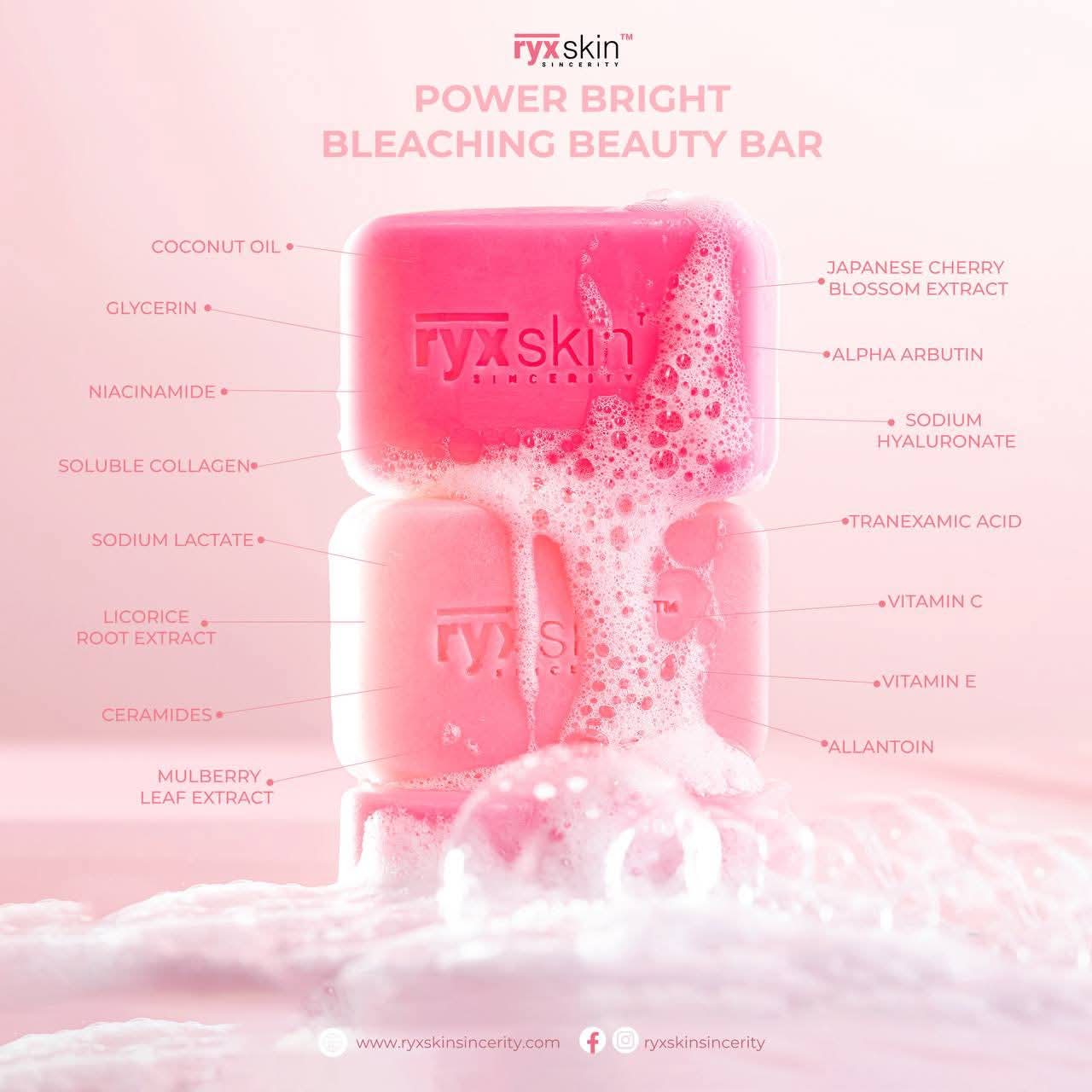 RYX Skin Power Bright Bleaching Beauty Bar (5 bars x 70g)