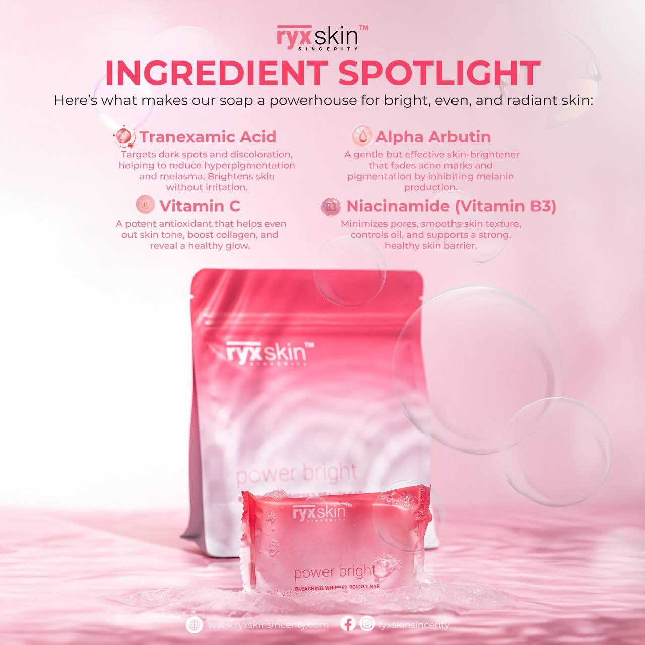 RYX Skin Power Bright Bleaching Beauty Bar (5 bars x 70g)