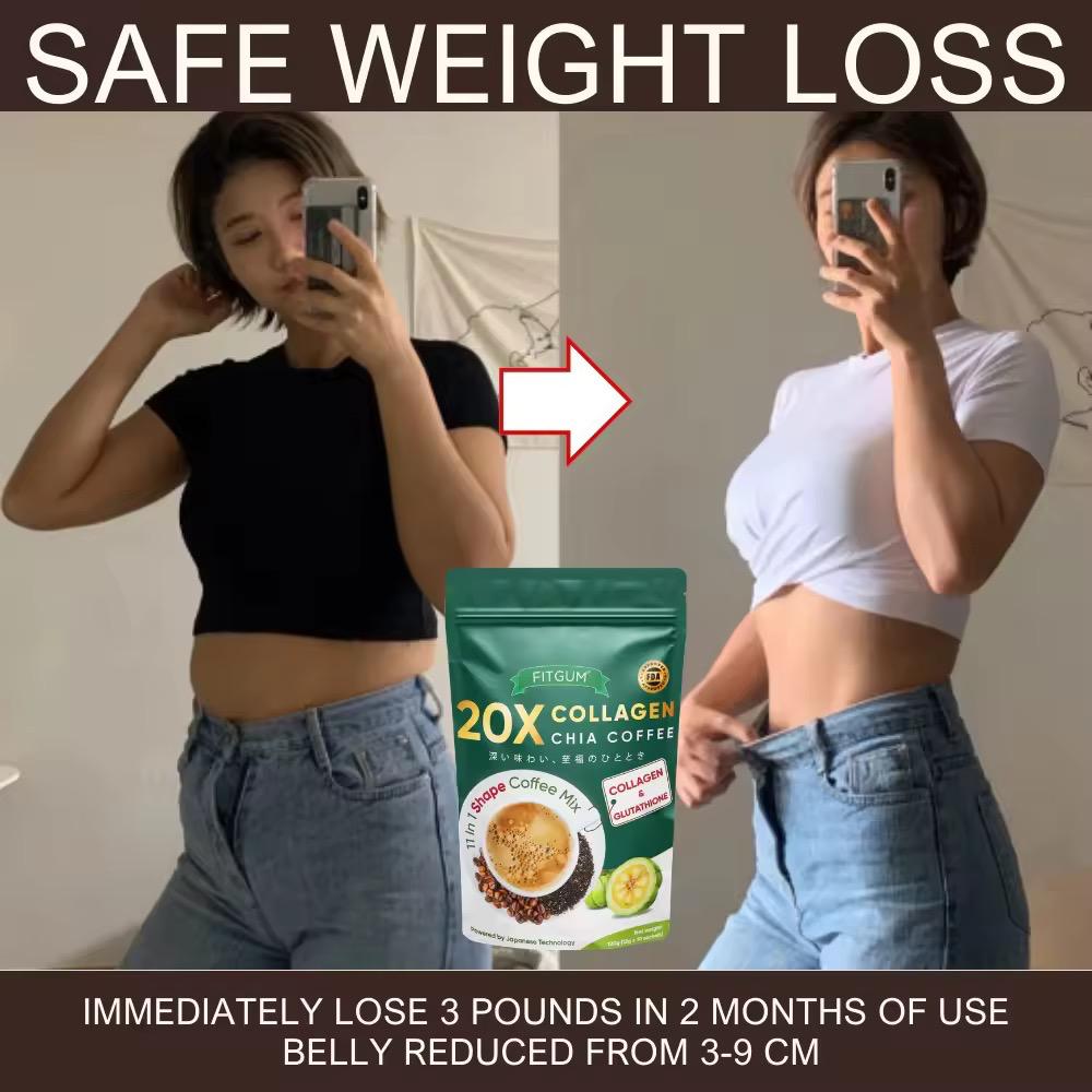 FITGUM 20X Collagen Chia Coffee