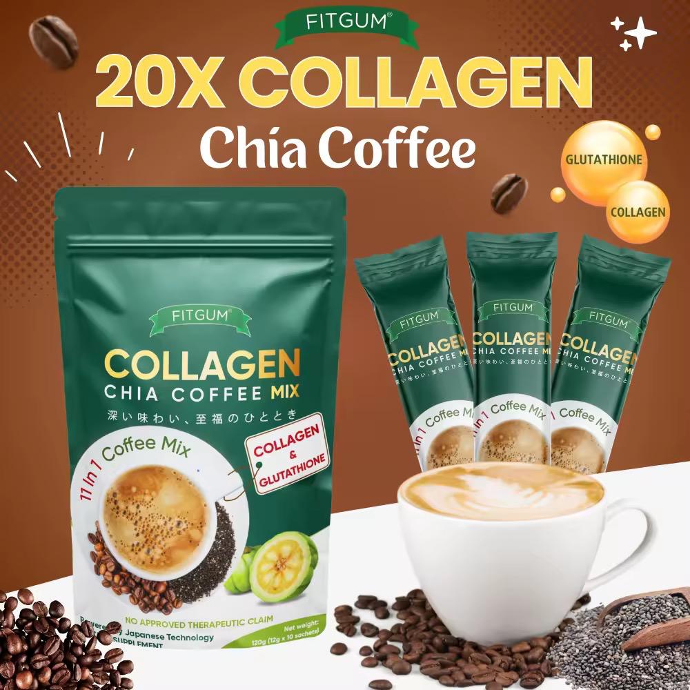 FITGUM 20X Collagen Chia Coffee