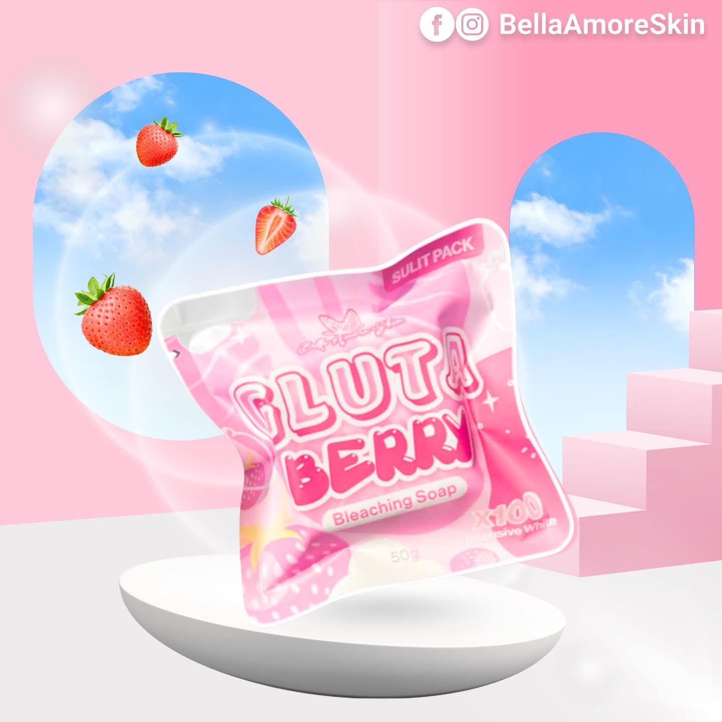 Bella Amore Skin Gluta Berry Bleaching Soap 50g