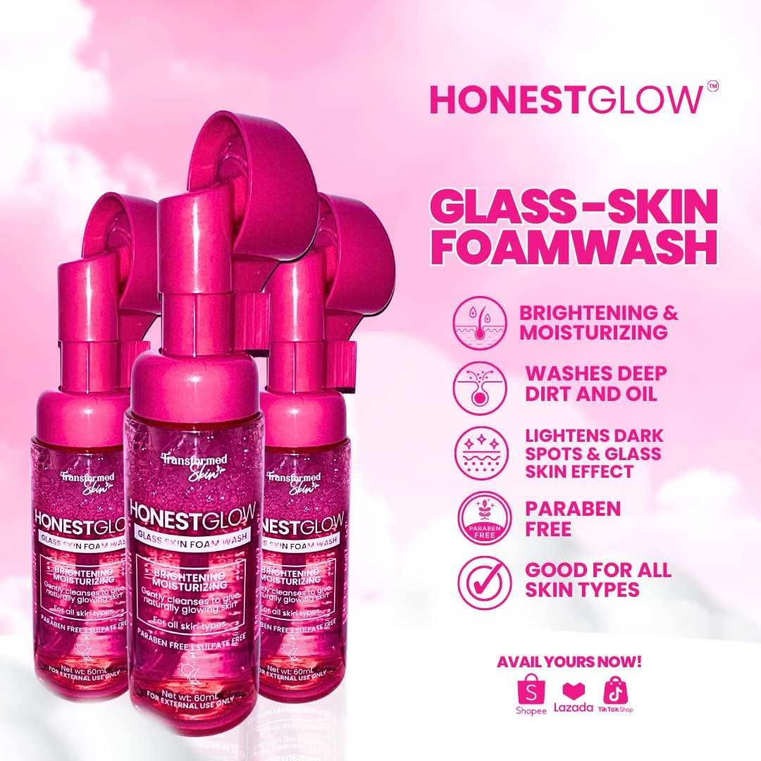 HonestGlow Glass Skin Foam Wash 60ml