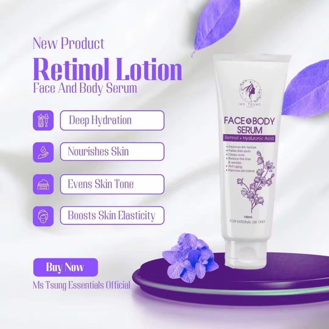 Ms Tsung Face & Body Serum Retinol + Hyaluronic Acid 100ml