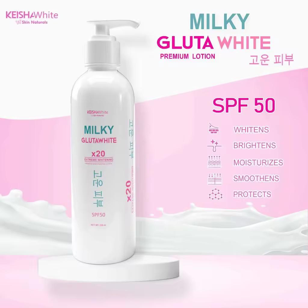 Keisha White Milky Gluta White Premium Lotion SPF50 250ml