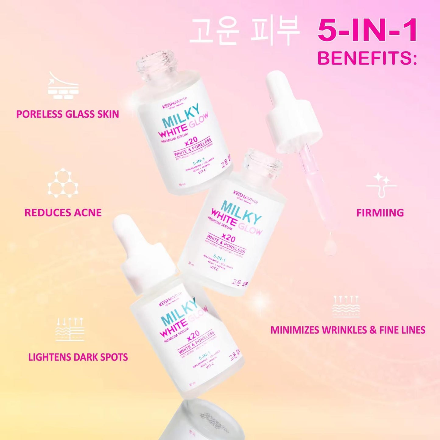 Keisha White Milky White Glow Premium Serum 30ml