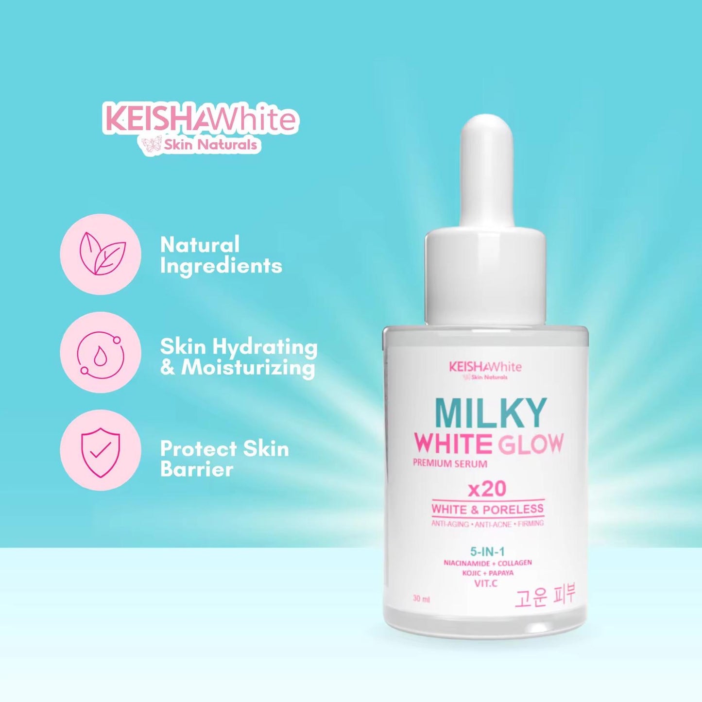 Keisha White Milky White Glow Premium Serum 30ml