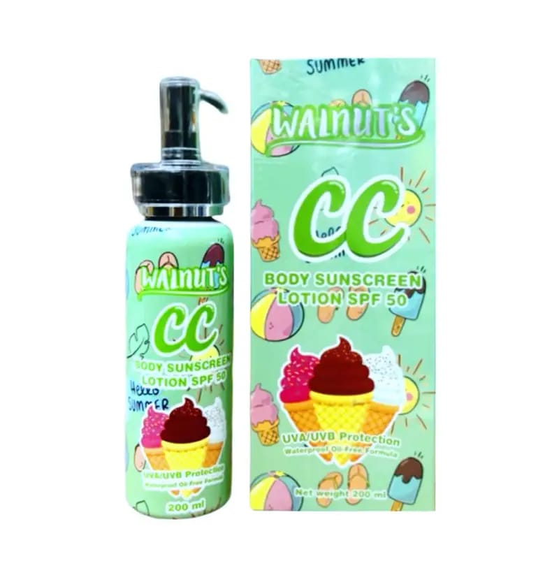 Walnut's CC Body Sunscreen Lotion SPF50 200ml