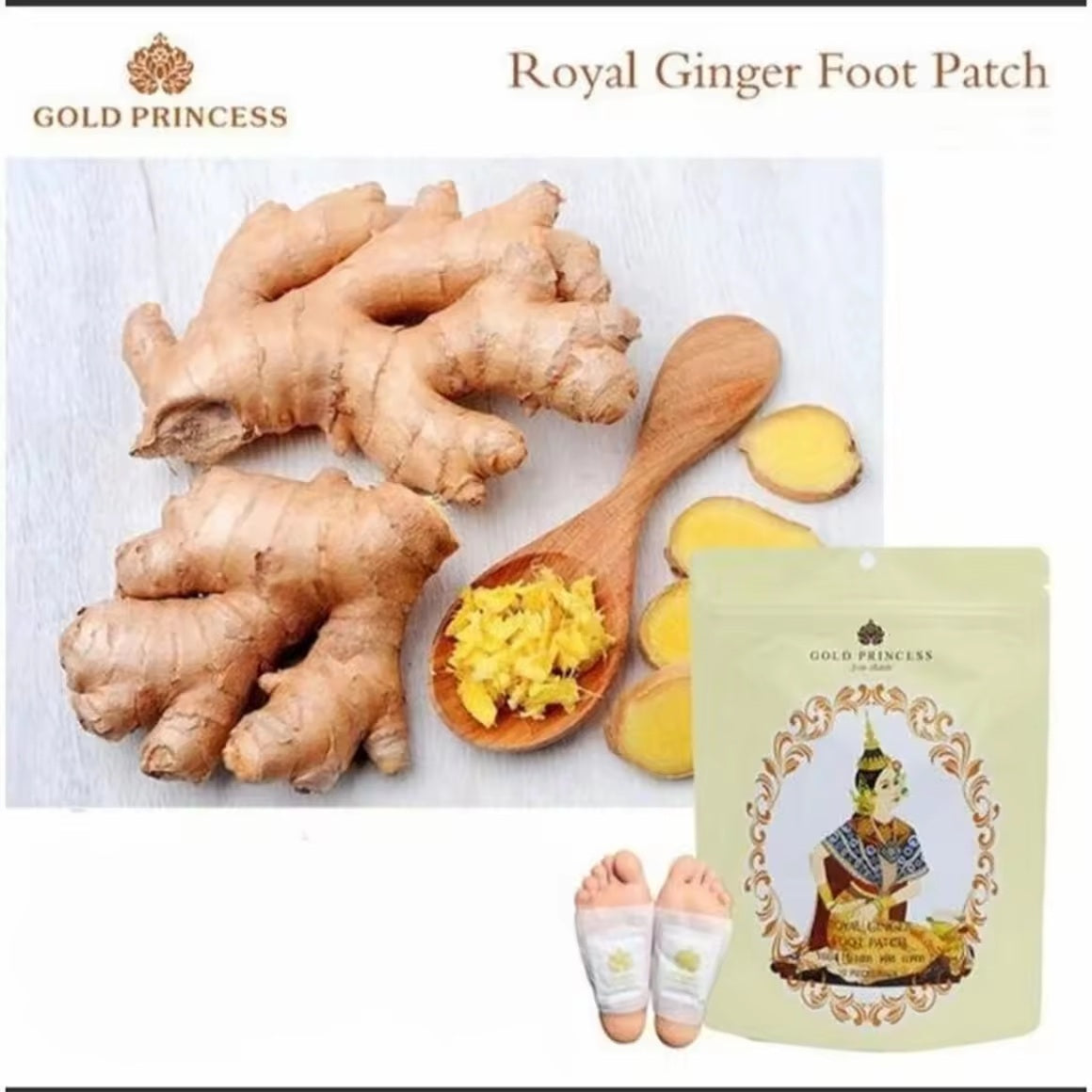 Gold Princess Royal Ginger Foot Patch (10pcs/pack)