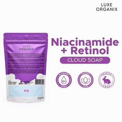 Luxe Organix Niacinamide + Retinol Cloud Soap 180g