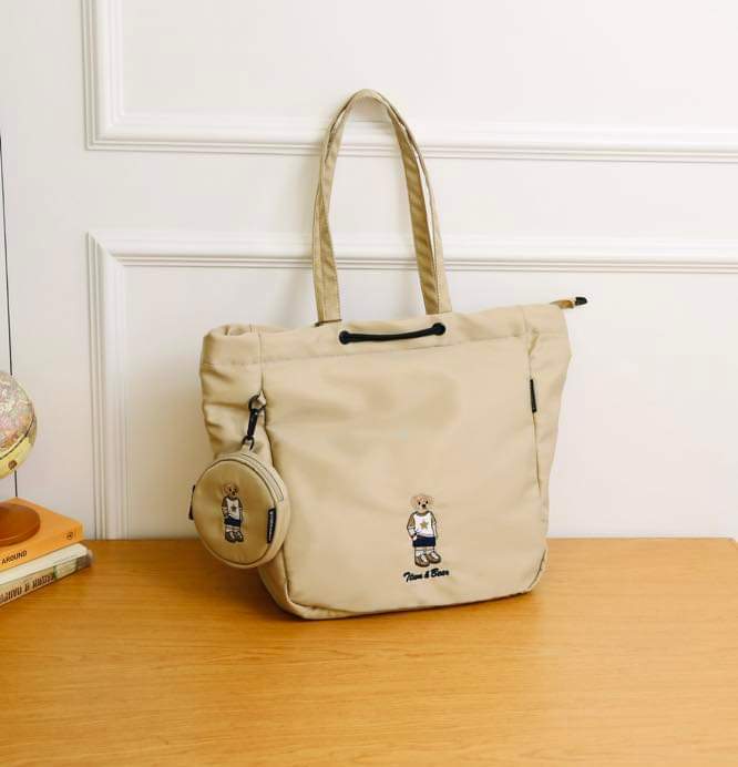 TTWN & Bear Soft Nylon Tote Bag