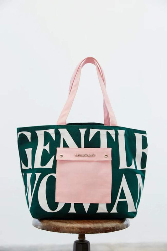 GW Painted Wall Tote (Green/Pink)