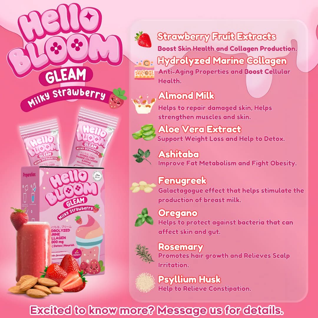 Kiray's Hello Bloom Gleam, Milky Strawberry