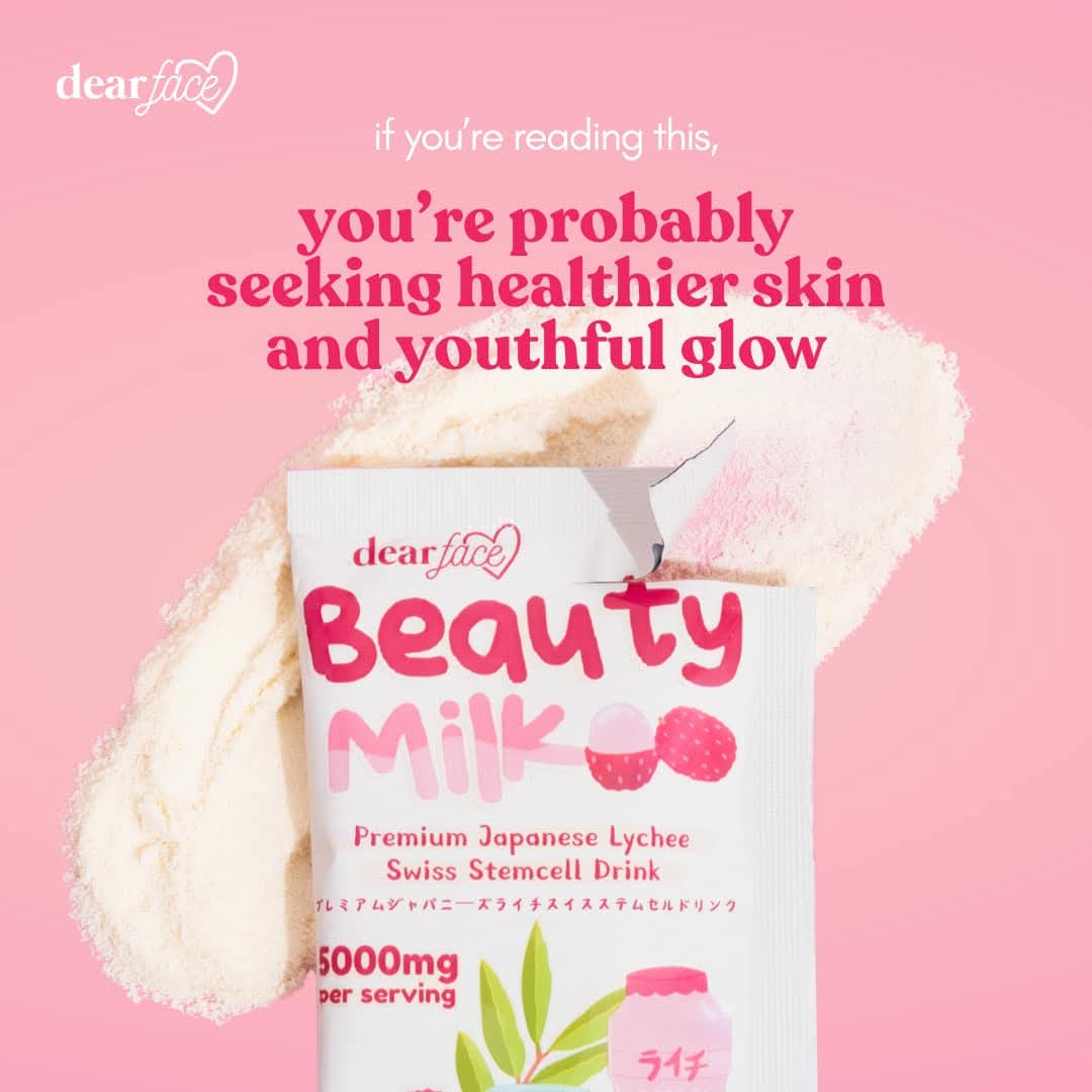 Dear Face Beauty Milk Strawberry Glutathione Drink