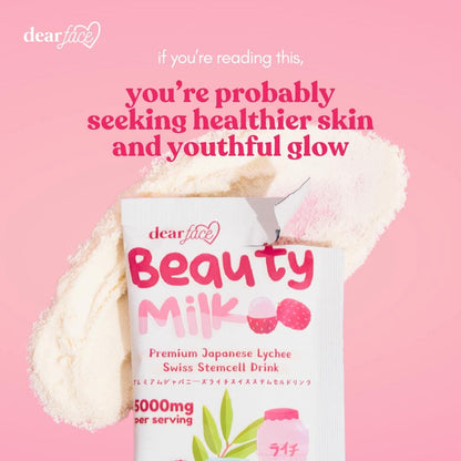 Dear Face Beauty Milk Strawberry Glutathione Drink
