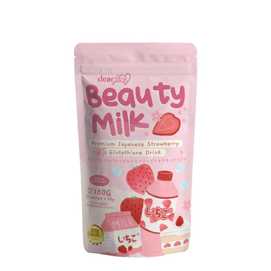 Dear Face Beauty Milk Strawberry Glutathione Drink