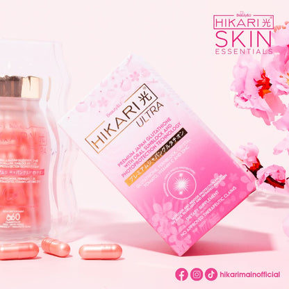 HIKARI ULTRA Premium Japan Glutathione with Oral Sunblock and Photoprotection - 60 capsules