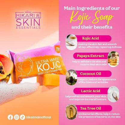 Hikari Skin Ultra White Kojic Skin Lightening Soap 75g