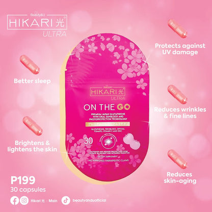 HIKARI ULTRA ON THE GO Premium Japan Glutathione - 30 capsules