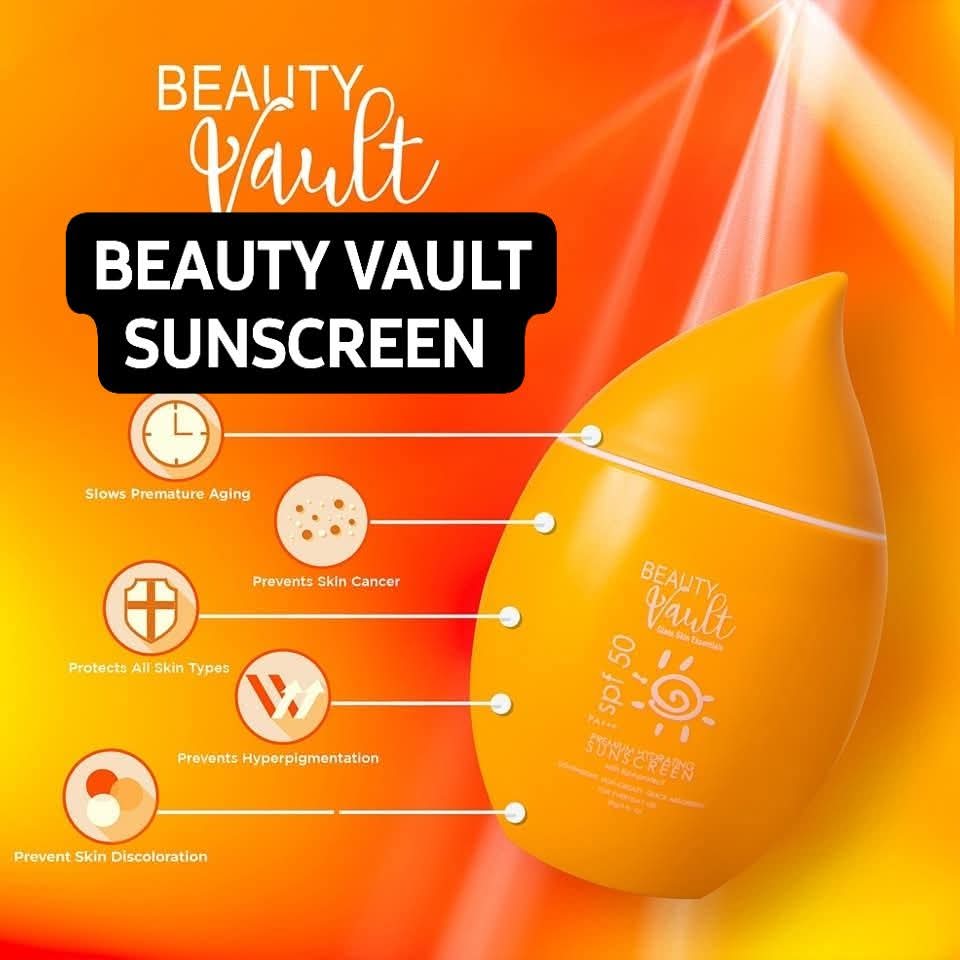 Beauty Vault Premium Hydrating Sunscreen SPF50 50g