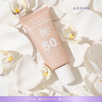 Adorn Premium Tinted Sunscreen SPF50 PA+++ 50g