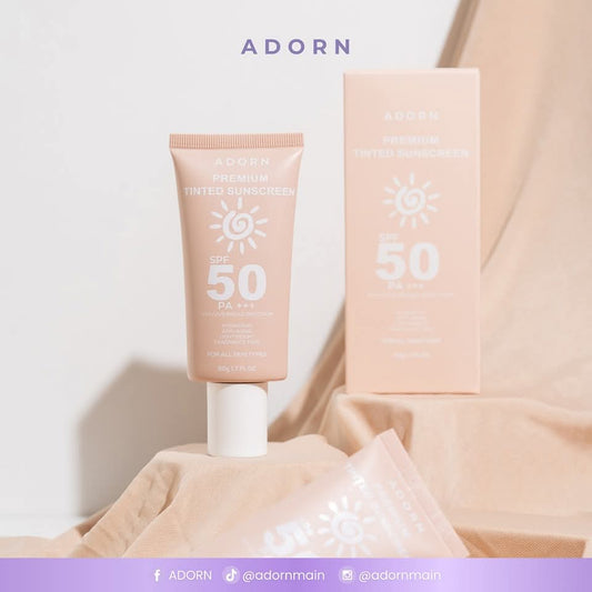Adorn Premium Tinted Sunscreen SPF50 PA+++ 50g