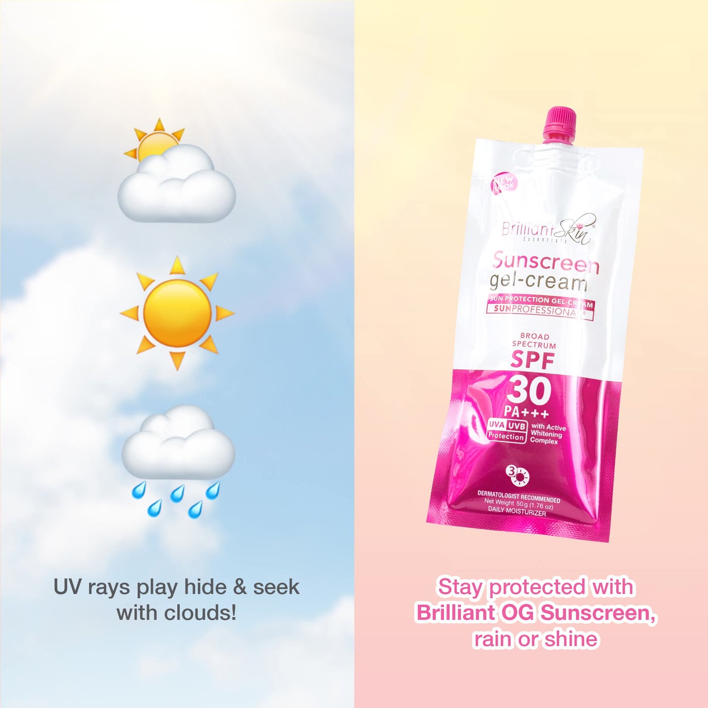 Brilliant Skin Essentials Sunscreen Gel-Cream SPF30 50g