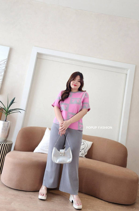Bow Knitted Coords - Pink