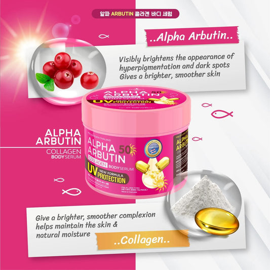 Alpha Arbutin Collagen Body Serum – UV Protection 500ml