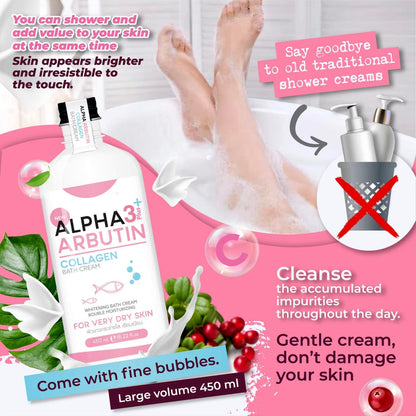 Alpha Arbutin 3 Plus Collagen Bath Cream 350ml