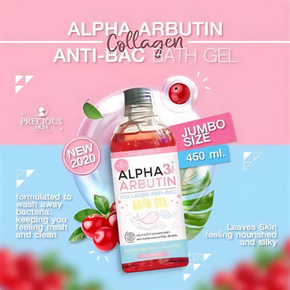 Alpha Arbutin 3 Plus Collagen Anti-Bac Bath Gel 450ml