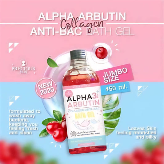 Alpha Arbutin 3 Plus Collagen Anti-Bac Bath Gel 450ml