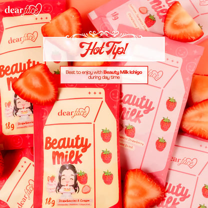 Beauty Milk Ichigo (Strawberry & Cream) Night Drink