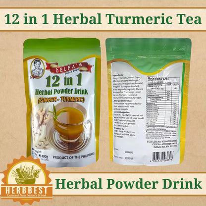 Delfa's 12 in 1 Ginger-Turmeric Herbal Powder Drink 350g