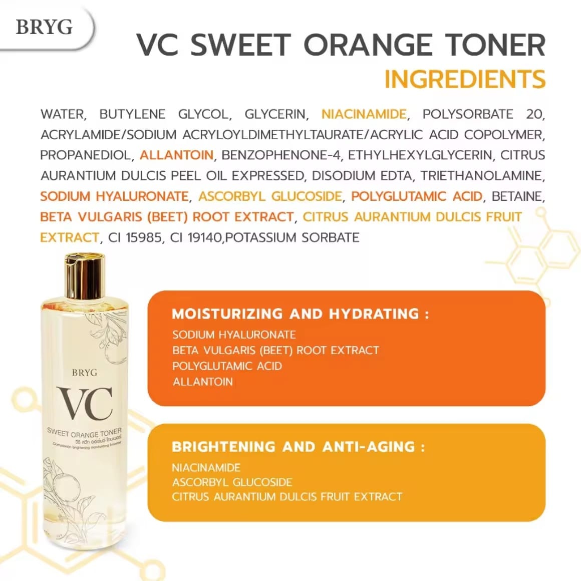 BRYG VC Sweet Orange Toner 500ml