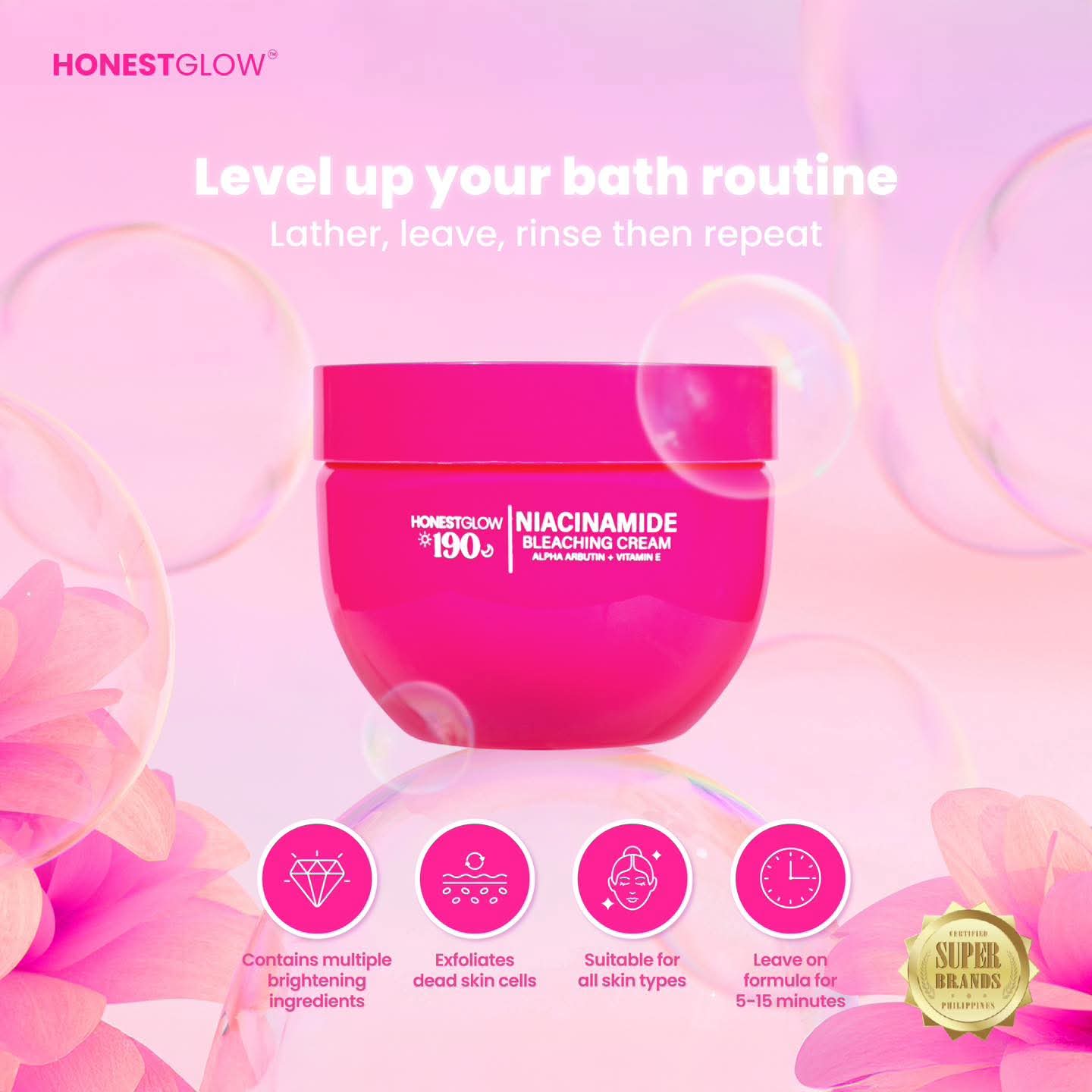 HonestGlow 190 Niacinamide Bleaching Cream
